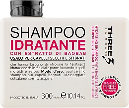 Kup Nawilżający szampon z ekstraktem z baobabu - Faipa Roma Three Hair Care Idratante Shampoo