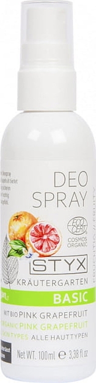 Dezodorant w sprayu do ciała o świeżym zapachu grejpfruta - Styx Naturcosmetic Basic Deo Spray  — Zdjęcie N1