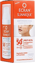 Ochrona przeciwsłoneczna do twarzy z filtrem 50+ - Ecran Sunnique Antimanchas Facial SPF 50 — Zdjęcie N2