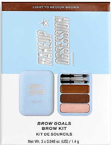 Zestaw do brwi - Makeup Obsession Brow Goals Brow Kit — Zdjęcie N3