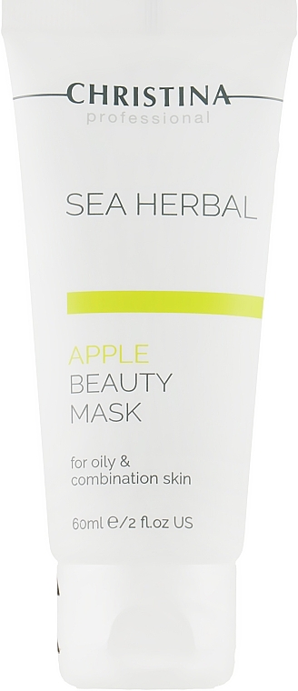 Jabłkowa maska do skóry tłustej i mieszanej - Christina Sea Herbal Beauty Mask Green Apple — Zdjęcie N4