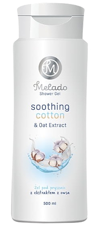 Kojący żel pod prysznic z ekstraktem z bawełny i owsa - Natigo Melado Soothing Cotton And Oat Extract Shower Gel  — Zdjęcie N1