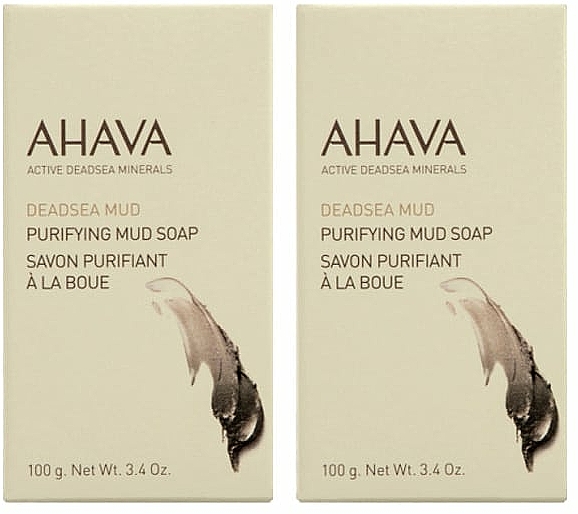 Zestaw - Ahava Purifying Mud Soap (soap/2x100g) — Zdjęcie N1