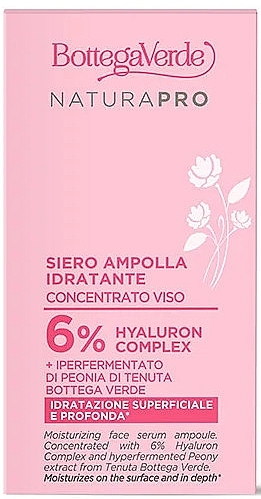 Nawilżające serum do twarzy - Bottega Verde Natura Pro Face Serum With 6% Hyaluron Complex — Zdjęcie N2