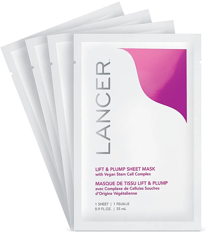 Maska w płachcie działaniu liftingującym - Lancer Lift & Plump Sheet Mask — Zdjęcie N1
