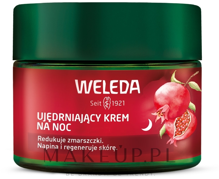 Ujędrniający krem na noc z peptydami z granatu i maku - Weleda Pomegranate & Poppy Peptide Firming Night Cream — Zdjęcie 40 ml