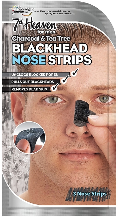 Plastry oczyszczające na nos - 7th Heaven Men's Blackhead Nose Strips — Zdjęcie N1