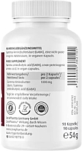 Suplement diety Kwas gamma-aminomasłowy - ZeinPharma GABA Capsules 500 mg — Zdjęcie N2