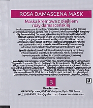 Krem-maska ​​do twarzy z olejkiem z róży damasceńskiej - Charmine Rose Rosa Damascena Mask (próbka) — Zdjęcie N2