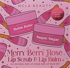 Zestaw - NCLA Beauty Merry Berry Rose (l/balm/5ml + l/scrub/5ml) — Zdjęcie N1