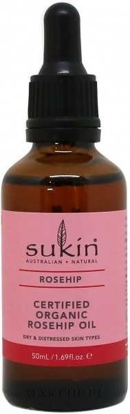 Certyfikowany organiczny olej z dzikiej róży - Sukin Organic Rose Hip Oil  — Zdjęcie 50 ml
