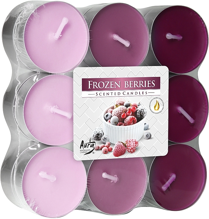 Podgrzewacze zapachowe Mrożone jagody, 18 sztuk - Bispol Frozen Berries Scented Candles — Zdjęcie N1