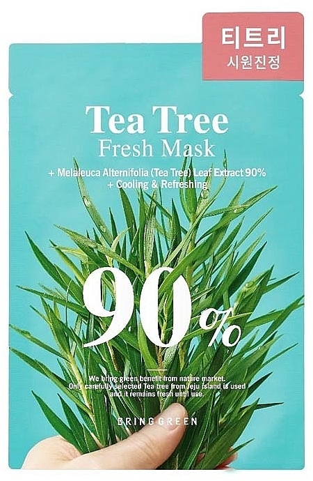 Maska w płachcie z ekstraktem z drzewa herbacianego - Bring Green Tea Tree 90% Fresh Mask Sheet — Zdjęcie N1