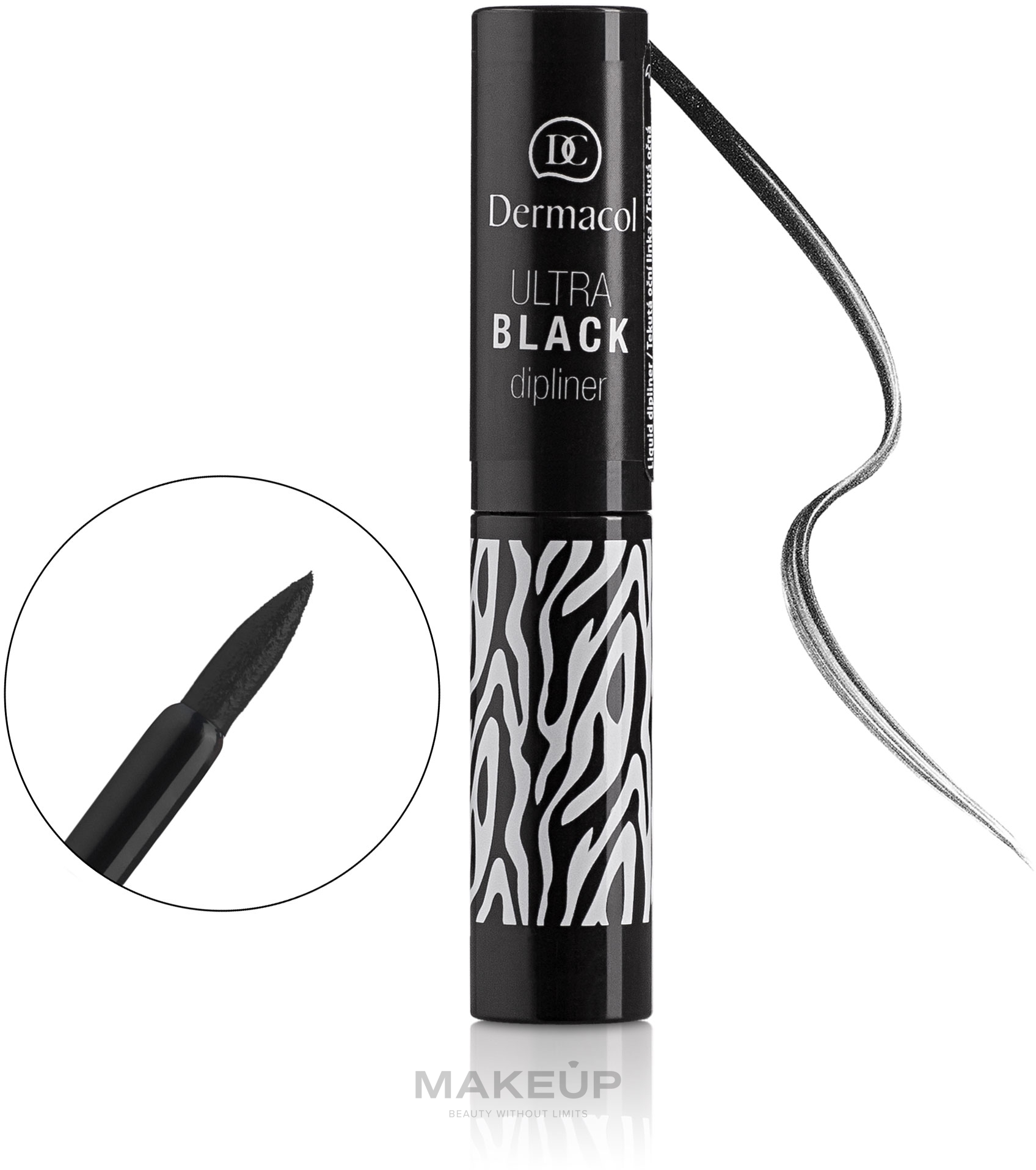 Konturówka w płynie do oczu - Dermacol Make-Up Black Sensation Ultra Black Dipliner — Zdjęcie 01 - Black