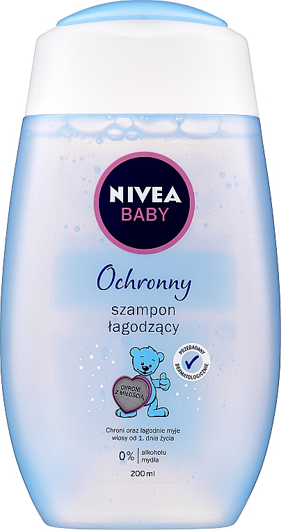 Ochronny szampon łagodzący do włosów dla dzieci - NIVEA BABY Soothing Hypoallergenic Shampoo — Zdjęcie N4