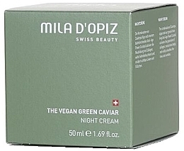 Krem do twarzy na noc - Mila D’Opiz The Vegan Green Caviar Night Cream — Zdjęcie N1