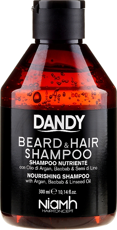 Odżywczy szampon do włosów i brody dla mężczyzn - Niamh Hairconcept Dandy Beard & Hair Nourishing Shampoo — Zdjęcie N1