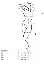 Body stocking erotyczny, ECO, BS011, czerwony - Passion — Zdjęcie N3