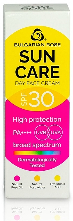 Krem do twarzy na dzień z ochroną SPF 30 - Bulgarian Rose Sun Care Day Face Cream SPF 30 — Zdjęcie N3