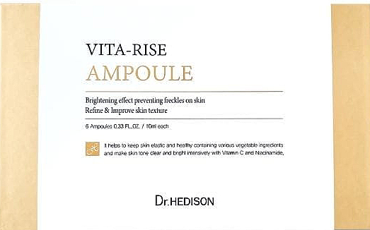 Rozświetlające ampułki z witaminą C do twarzy - Dr.Hedison Vita Rise Ampoule — Zdjęcie N1