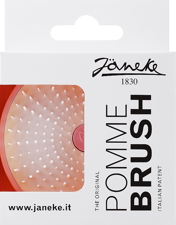Kompaktowa szczotka do włosów, różowa - Janeke The Original Pomme Brush — Zdjęcie N2