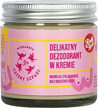 Kup Delikatny dezodorant w kremie Wanilia i palmaroza - Cztery Szpaki