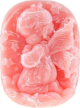 Ręcznie robione mydło glicerynowe w kostce Aniołek - Bulgarian Rose Glycerin Fragrant Soap Pink Angel — Zdjęcie N2