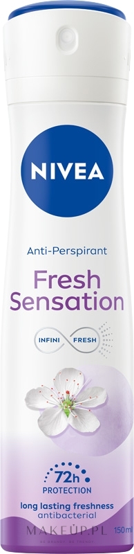 Antyperspirant w sprayu dla kobiet - NIVEA Fresh Sensation Antiperspirant Antibacterial — Zdjęcie 150 ml