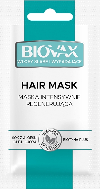 Maska na wypadanie włosów - Biovax Anti-Hair Loss Mask Travel Size