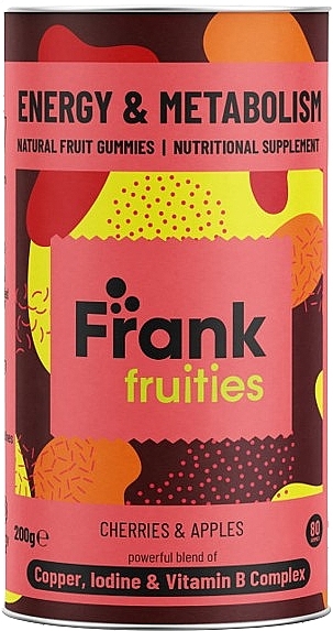 Suplement diety poprawiający energię i metabolizm - Frank Fruities Energy & Metabolism Vitamin Fruit Gummies — Zdjęcie N1