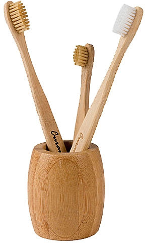 Bambusowy uchwyt na szczoteczki do zębów - Curanatura — Zdjęcie N1