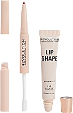 Zestaw do ust - Makeup Revolution Lip Shape Warm Nude — Zdjęcie N2