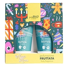 Kup PRZECENA! Zestaw - PuroBio Cosmetics Magic Xmas Fruttata Kit (sh/gel/75ml + b/lot/75ml) *