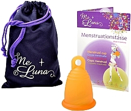 Kup Kubeczek menstruacyjny z pętelką, rozmiar M, pomarańczowy - MeLuna Classic Menstrual Cup Ring