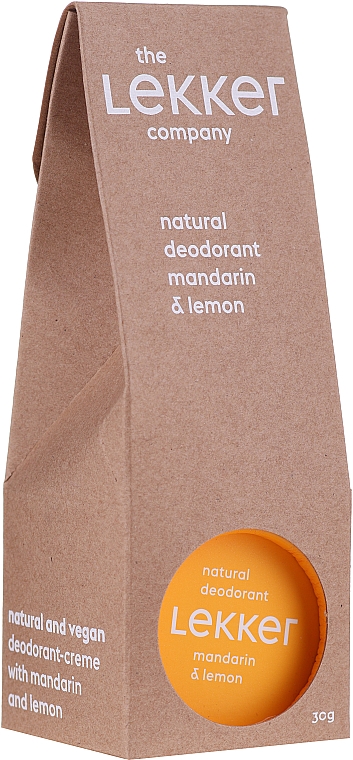 Naturalny dezodorant w kremie Mandarynka i cytryna - The Lekker Company Natural Deodorant Mandarin & Lemon