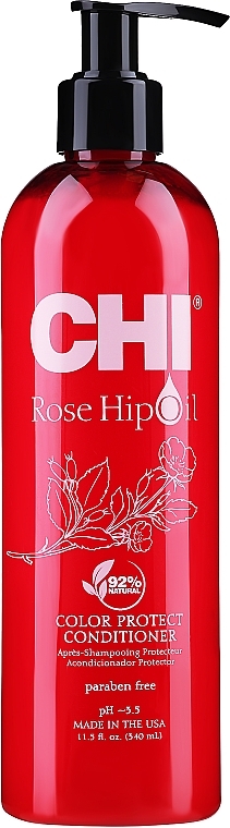 Odżywka z olejkiem z dzikiej róży i keratyną - CHI Rose Hip Oil Protecting Conditioner — Zdjęcie N2
