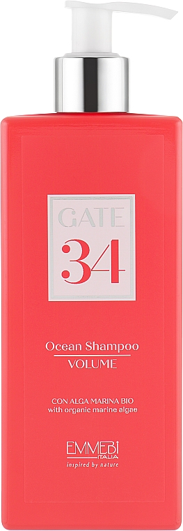 Szampon zwiększający objętość włosów - Emmebi Italia Gate 34 Wash Ocean Shampoo Volume — Zdjęcie N1