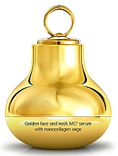 Kup Vege kolagenowe złote serum do twarzy i szyi - HiSkin SkinLed Golden Face And Neck MC2 Serum With Nanocollagen Vege