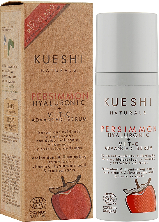 Serum do twarzy z kwasem hialuronowym i witaminą C - Kueshi Naturals Persimmon Hilauronic + Vit-C Advanced Serum — Zdjęcie N2