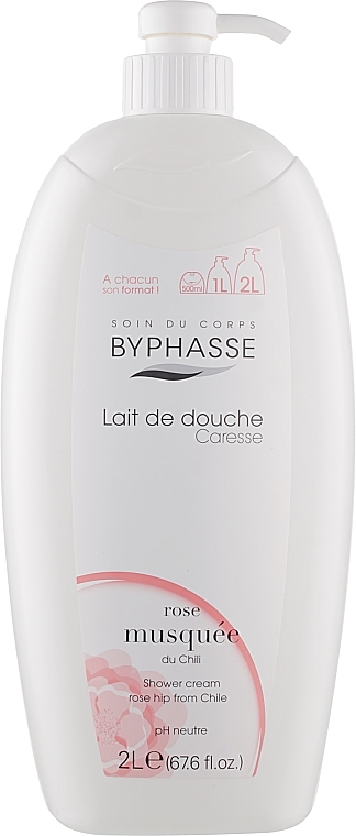 Mleczko pod prysznic Róża - Byphasse Caresse Shower Cream — Zdjęcie N4