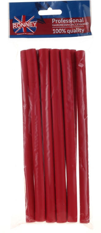 Elastyczne papiloty do włosów 12/210 mm, czerwone - Ronney Professional Flex Rollers