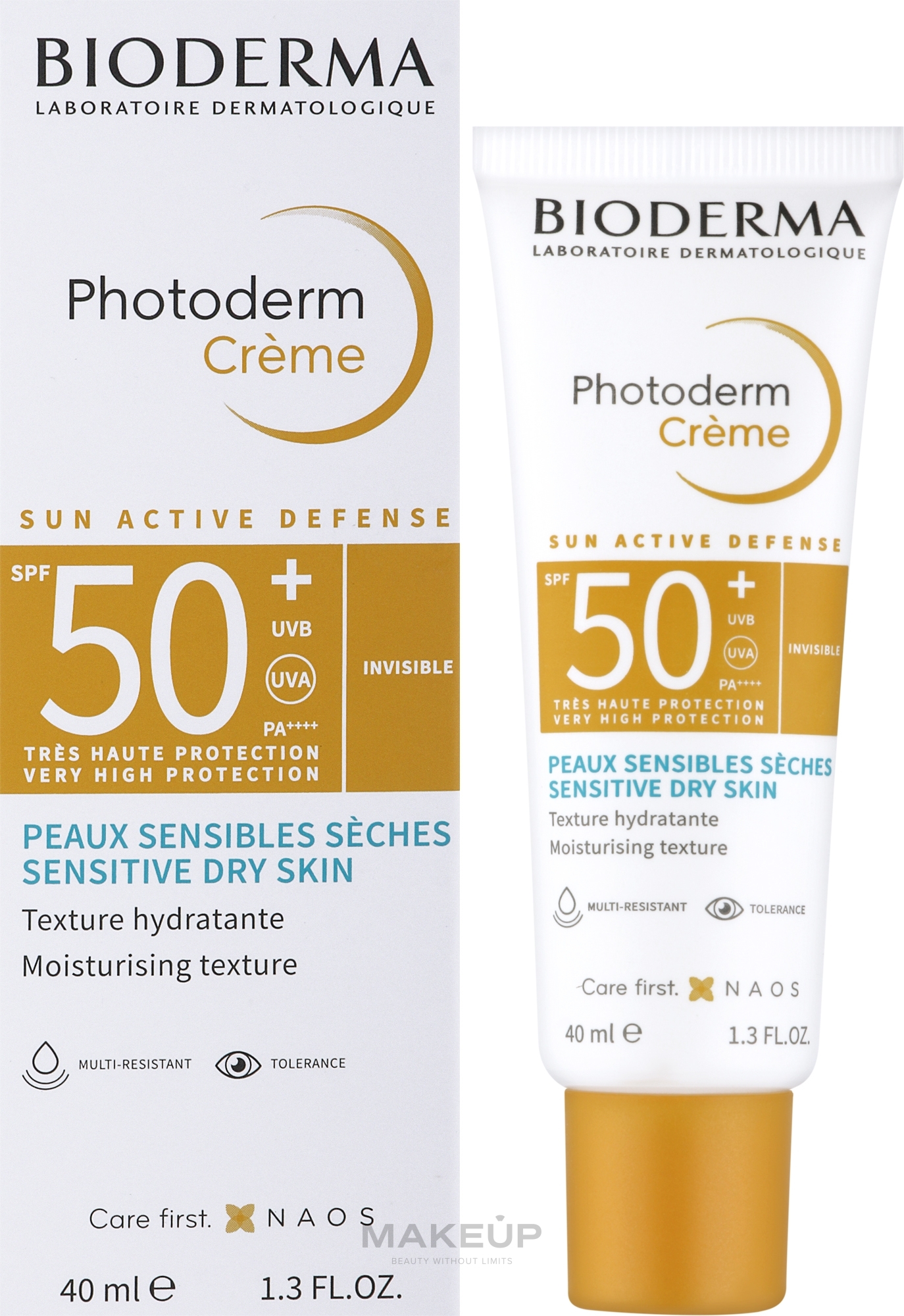 Krem przeciwsłoneczny do skóry suchej i wrażliwej - Bioderma Photoderm Cream SPF50+ Sensitive Dry Skin — Zdjęcie 40 ml