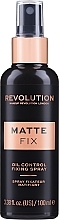 Kup Utrwalacz makijażu w sprayu - Makeup Revolution Matte Fix Oil Control Fixing Spray