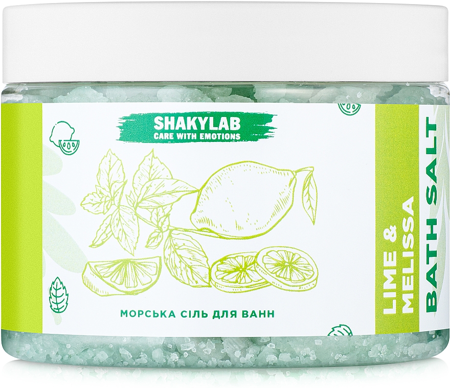 Sól do kąpieli Limonka i Melissa - SHAKYLAB Natural Bath Salt — Zdjęcie N1