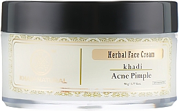 Kup Ajuwerdyjski, przeciwtrądzikowy krem ​​na pryszcze i zaskórniki - Khadi Natural Herbal Acne Pimple Cream