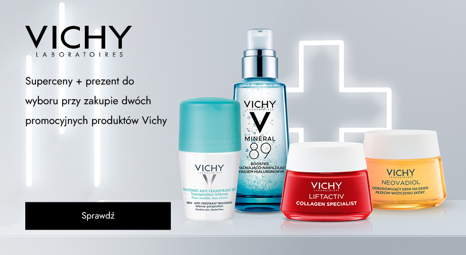 Superceny + prezent do wyboru przy zakupie dwóch promocyjnych produktów Vichy.