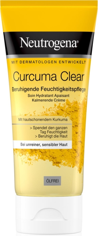 Lekki nawilżający krem z wyciągiem z kurkumy do twarzy - Neutrogena Curcuma Clear Cream