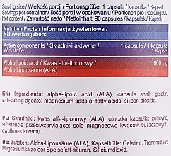 Suplement diety z kwasem alfa-liponowym - Allnutrition Adapto ALA — Zdjęcie N3