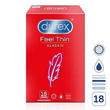 Prezerwatywy, 18 szt. - Durex Feel Thin Classic — Zdjęcie N2