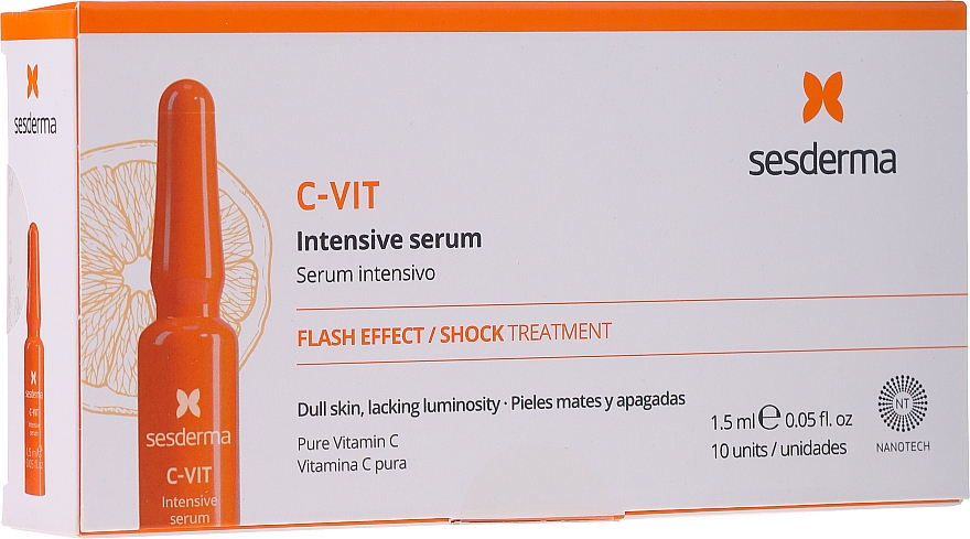 Intensywne serum w ampułkach do twarzy - SesDerma Laboratories C-Vit Intensive Serum